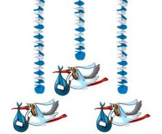 Folat B.V. 3stk. Colgante Guirnalda Baby Azul Nacimiento