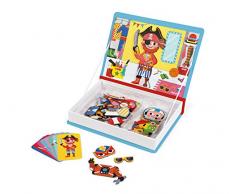 Janod - MagnetiBook Disfraces juguete educativo, Niños (J02719)