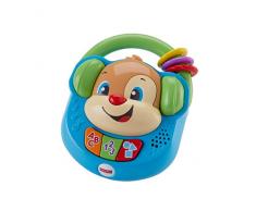 Fisher-Price - Perrito musical de paseo de Ríe y Aprende, radio de juguete para bebé +6 meses (Mattel FPV08)