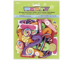 Unique Party Paquete de 36 regalitos de Relleno de piñata para Fiestas (87100)