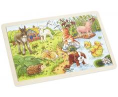 Goki-57890 maderaPuzzles de maderaGOKICachorritos II, Puzzle, (4013594578905)