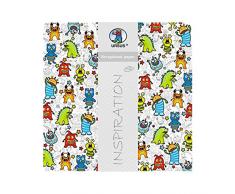 Ursus Papel fotográfico Premium con Purpurina, Monstruo, Aprox. 30,5 x 30,5 cm, 5 Hojas.