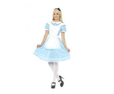 Smiffys DisFRAaz PaÝs de Las Maravillas, Azul, con Vestido, Delantal y Diadema