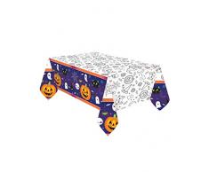 amscan 9907446 - Mantel de Papel para decoración de Mesa, vajilla de Fiesta de Halloween