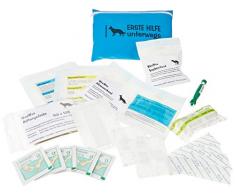 Söhngen 0308032 WAU-WAU - Compañero de Primeros Auxilios para casa y Viajes (para Perros, Material de Vendaje, Todos los tamaños, con Manta de Rescate), Color Azul