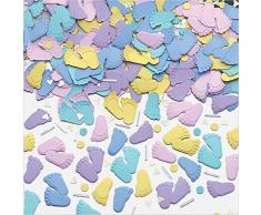 Amscan 9900853 14 g metálico en relieve Pitter Patter – Set de decoración