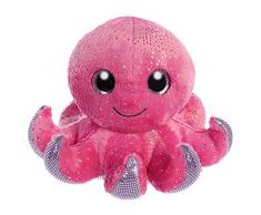 Aurora- Sparkle Tales Pulpo Peluches y muñecas, Color Rosa y Plata, 7in (61026)