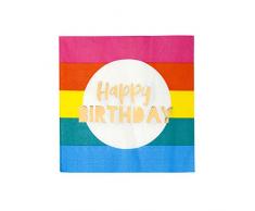 Talking Tables decoraciones de fiesta de navidad temporada festiva Servilleta (RAIN-NAPKIN-HB), color