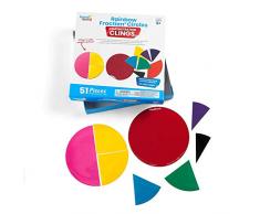 Learning Resources Círculos fraccionarios adherentes Rainbow Fraction para explicaciones, adhieren a cualquier superficie plana, no más imanes, niños de 8+ años de edad