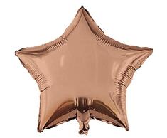 Procos- Globo 92454 de Estrella, tamaño 46 cm, Color Oro Rosa, Helio, para cumpleaños, decoración, Regalo