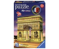 Ravensburger- ARC De Triomphe Edition Puzzle 3D Arco del Triunfo Night 216 Piezs. (12522)