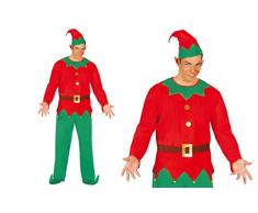 GUIRMA Traje Hombre Elfo adlátere de Papá Noel, Color Rojo, Talla única