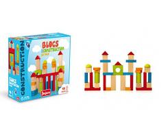 Jeujura - 8241 - Construcción de Juegos - Bloques de Madera - 40 Piezas