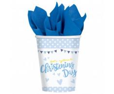 Amscan International – 9901953 266 ml en su christtening día azul vasos de papel