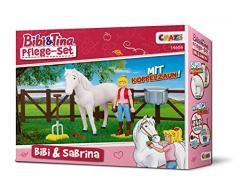 CRAZE Tina Bibi & Tina Care Juego Figuras de Caballos Bibi y Horse Sabrina Incl. Accesorios, Multicolor (14608)