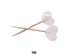Palillos para fiesta con diseño de corazones pequeños, 50 unidades