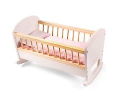 New Classic Toys 10770 Muñeca de Madera Incluyendo Ropa de Cama, Beige