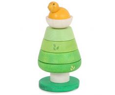 Le Toy Van - Juguete Educativo apilador de Madera para árbol de Petilou para Actividades de apilamiento | Adecuado para Mayores de 12 Meses