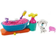 Disney 101 Dalmatian Street Baño de burbujas con figura Dolly y accesorios, juguete niños +5 años (Mattel GBM47)