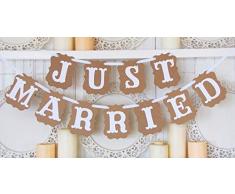 Disok Guirnalda para bodaJust Married, con papel kraft Multicolor (7118