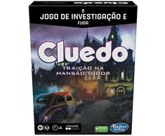 Juego de Mesa Cluedo Traición en la mansión Tudor - Cluedo Estilo Escape de la Habitación - Juego de Mesa cooperativo para Toda la Familia - Juego de Misterio (versión en Portugués)