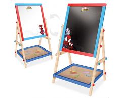WOOMAX Spidey y sus sorprendentes amigos 48757 - Pizarra de caballete infantil 2 en 1 / Juguetes para niños, pizarra de tiza y pizarra blanca todo en uno / Regalos para niños y niñas