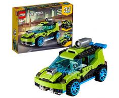LEGO Creator 3 en 1 - Coche de Rally a Reacción, Juguete de Construcción de Vehículos de Carreras de Color Verde con Detalles Realistas para Niños y Niñas de 7 a 12 Años (31074)