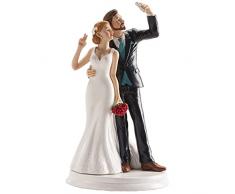 Dekora - Decoracion tartas de boda - Figuras de Novios Selfie 20 cm