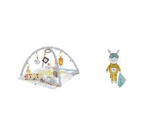 Fisher-Price Gimnasio Sensorial Llama, Manta de Juego para Bebés Recién Nacidos (Mattel GKD45) y Conejito Dulces Sueños Cuida Tu Rutina (Mattel GMN58)