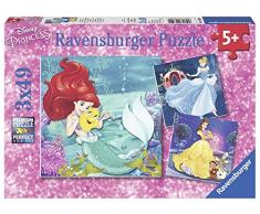 Ravensburger 093502, Rompecabezas Disney Princesa, 3 x 49 piezas