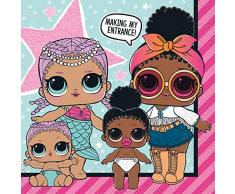 Unique Party- Lol Surprise Servilletas de papel, Color, 6.5-inch (79112)