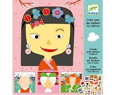 Djeco - Juego educativo, Crear con Pegatinas, DJ08934