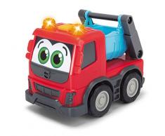 Dickie Toys 203811006 Happy Volvo FMX, vehículos de construcción para niños pequeños, Volquete, Cemento batidora, Container Truck, 3 Varios. Modelos, 13 cm