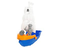 BIECO 06000927 – Kit de Juguetes de Arena con Barco Pirata y Accesorios, 8teilig, Aprox. 40 cm