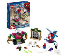 LEGO Super Heroes - Amenaza de Mysterio, Set de Construcción, incluye Helicóptero de Juguete y Minifiguras de Spider-man, Spider-girl y Mysterio (76149)