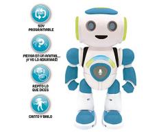 LEXIBOOK Robot Inteligente Powerman Junior Educativo e Interactivo, Lee la Mente, Baila, Toca Musica, Repite Las Frases, Mando a Distancia, Juguete a Partir de 3 años, Azul/Blanco (ROB20ES), Color