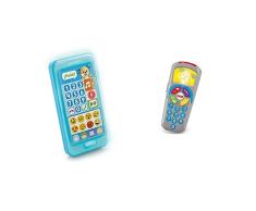 Fisher-Price Teléfono Aprende con Perrito, Juguete Bebé +1 Año (Mattel Fpr17), Color/Modelo Surtido + Mando A Distancia Perrito, Juguete Electrónico Bebé +6 Meses