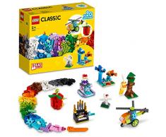 LEGO 11019 Classic Ladrillos y Funciones, Juego de Construcción, 7 Ideas de Mini Figuras Móviles, Helicóptero de Juguete, Regalo para Niños de 5 Años o Más