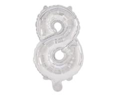 Procos 92474 – Globo con número de plata, tamaño 95 cm, helio, para cumpleaños, decoración, aniversario, fiesta