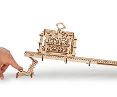 Ugears Tranvía con rieles - Mecánico 3D Rompecabezas de Madera -Kit de Construcción Sin Pegamento