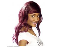 WIDMANN c0934 ? Mujer de Pelo Largo Peluca chri Interfaz, Talla única Adultos en Caja, Color Burdeos