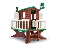 FEBER - House on The Tree, Casita del árbol, cabaña infantil de juegos para jardín, caseta con forma de árbol para jugar, con un pequeño balcón ideal para pequeños desde los 3 años, Famosa (800013533)