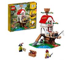 LEGO Creator - Tesoros de la Casa Árbol, Manualidad niños y niñas de Juguete de Piratas para Construir 3 en 1, Incluye Minifiguras, Barco Pirata y Aventuras (31078)