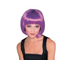 Peluca morada de Broadway, pelo corto y flequillo en lila, más colores disponibles (Rubies 50426)