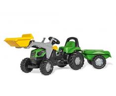 ROLLY TOYS FS 023196 Deutz - Tractor a Pedales con Pala Delantera y Remolque (169 cm) [Importado de Alemania]