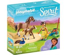 PLAYMOBIL- PRU con Caballo y Potro Juguete, Multicolor (geobra Brandstätter 70122)