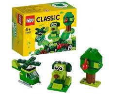 LEGO Classic - Ladrillos Creativos Verdes, Set de Construcción con Ladrillos de Colores de Juguete para Desarrollar la Imaginación (11007)