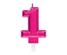 Rosa celebración velas acabado metálico # 1