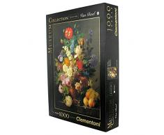 Clementoni - Puzzle de 1000 Piezas Louvre, diseño Van Dael: Jarrón con Flores (314157)