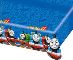 amscan Thomas & Friends - Mantel de plástico (120 x 180 cm), diseño de Thomas Le Train, Color Azul